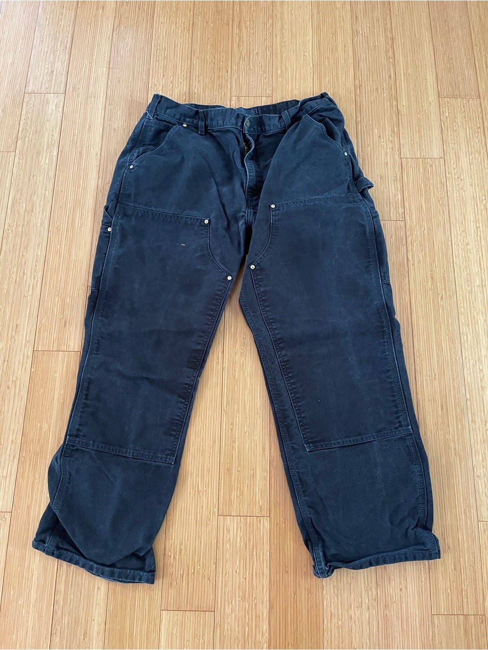 Carhartt Men's Black Work Pants, size 38 x 30